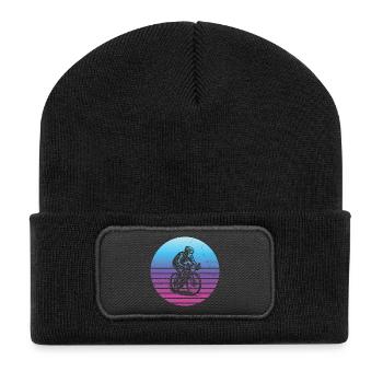 Un motif réservé aux vélos de route - Beanie recyclé à patch - noir - Devant