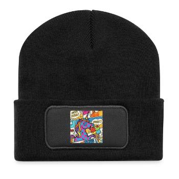 Unicorn Pop Art Delight Rainbow - Recycled Patch Beanie - black - Front