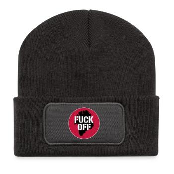 Fuck Off! - Greenland / Grønland  - Recycled Patch Beanie - dark grey - Front