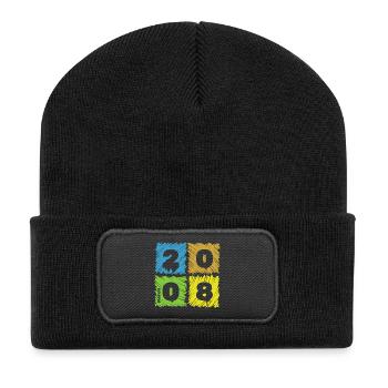 18. Geburtstag Farbige Patches since 03/2008 - Recycled Patch Beanie - black - Front