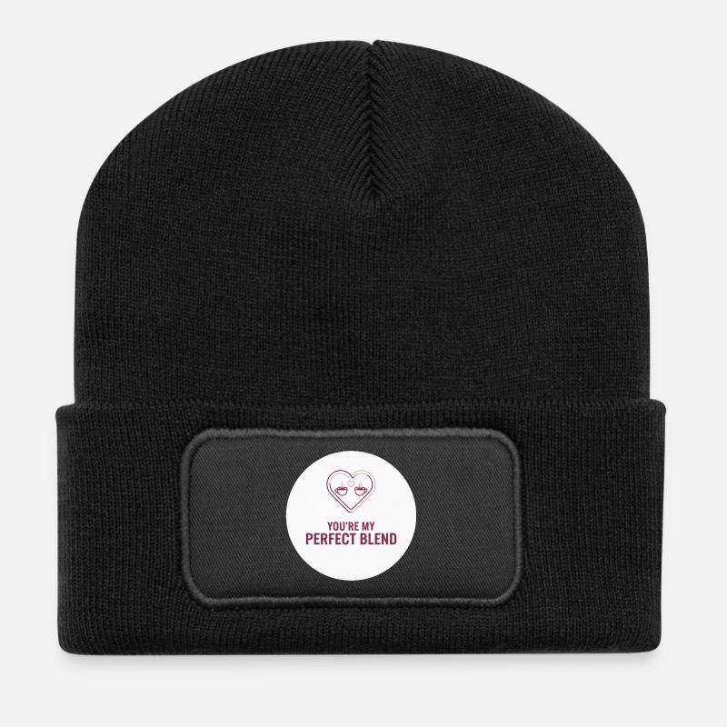 You're My Perfect Blend – Loving - Recycled Patch Beanie - black