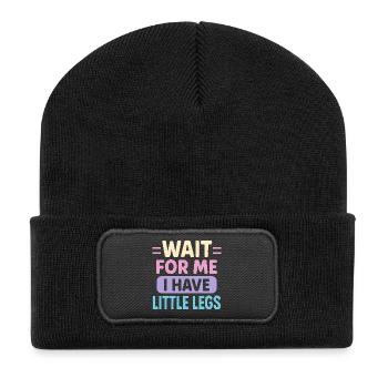 Süßer Spruch Humor Meme Lustig Geschenkidee - Recycelte Patch Beanie - Schwarz - Vorne
