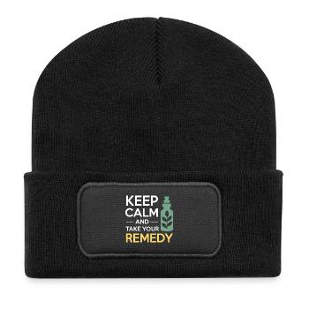 Spécialiste certifié en traitement clinique en vêtements - Beanie recyclé à patch - noir - Devant