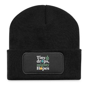Équipement certifié pour praticien micro-dose clinique - Beanie recyclé à patch - noir - Devant
