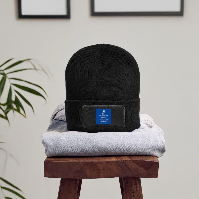 Lesen oder Verteidigen Spruch Hoopsrausch Recycelte Patch Beanie