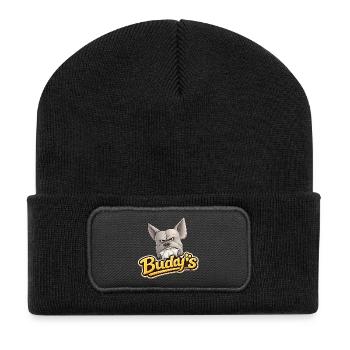 Logo du Bulldog de Buddy - Beanie recyclé à patch - noir - Devant