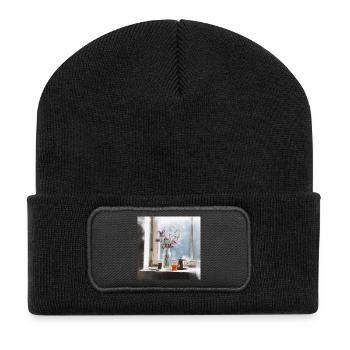 Tranquillité sereine - Beanie recyclé à patch - noir - Devant