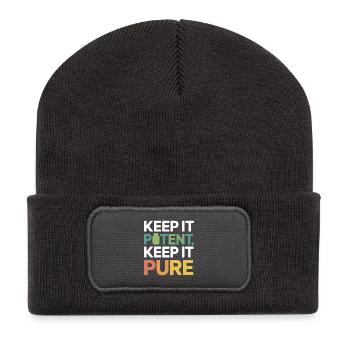 Zertifizierte klinische Pharmakologie-Spezialistenausrüstung - Recycelte Patch Beanie - Dunkelgrau - Vorne