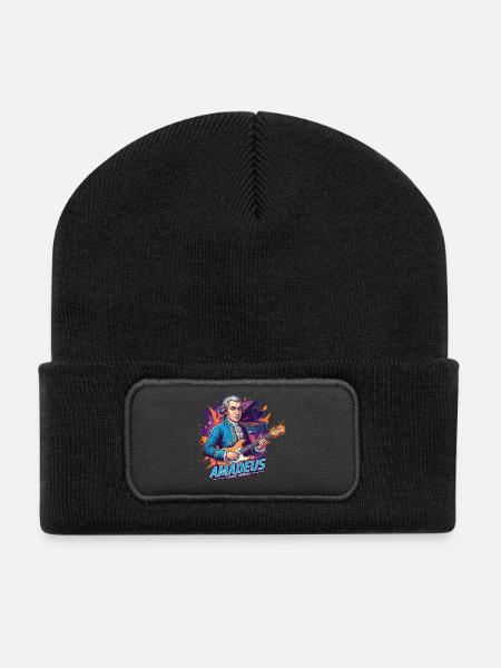 Temps d’Amadeus - Beanie recyclé à patch - noir
