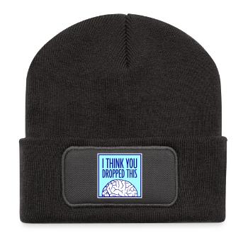 Je crois que tu as laissé tomber ton humour sarcastique, c’est le cerveau - Beanie recyclé à patch - charbon - Devant