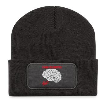 Je crois que tu as laissé tomber ton humour sarcastique, c’est le cerveau - Beanie recyclé à patch - charbon - Devant