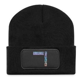 Vintage 1966 - Recycelte Patch Beanie - Schwarz - Vorne
