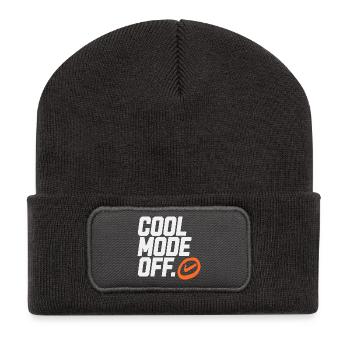 Mode cool du logo - Beanie recyclé à patch - charbon - Devant