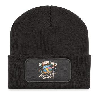 T-shirt de voyage drôle de randonnée autour du monde - Beanie recyclé à patch - charbon - Devant