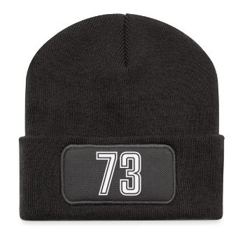 73 - Recycelte Patch Beanie - Dunkelgrau - Vorne