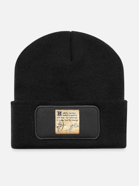 Ausführung - Recycelte Patch Beanie - Schwarz