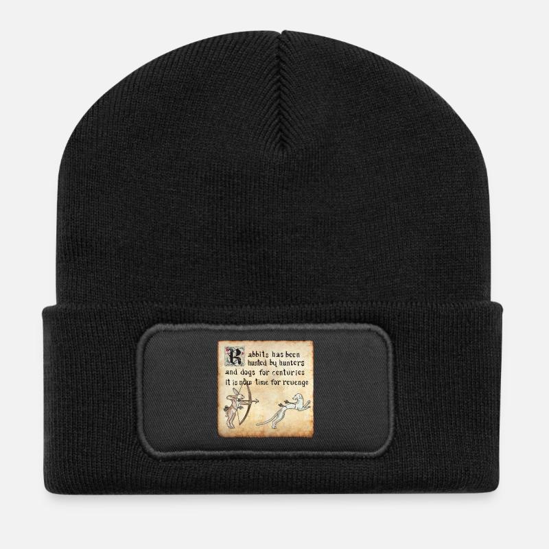 Ausführung - Recycelte Patch Beanie - Schwarz