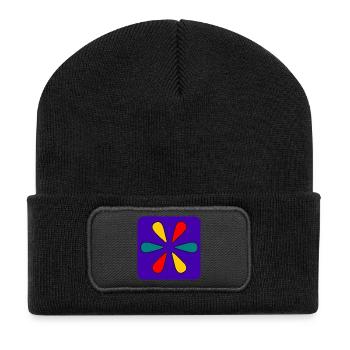 DESIGN. ART. DAD. MAMMA. MODERN. GEEK. VINTAGE. - Recycled Patch Beanie - black - Front