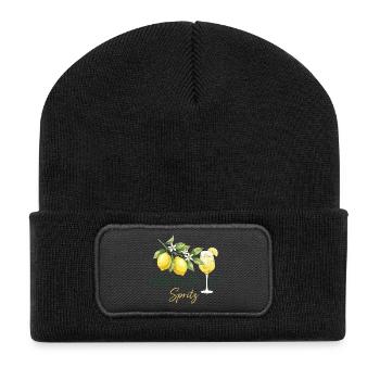 Limoncello Spritz – Boisson d’été au citron - Beanie recyclé à patch - noir - Devant