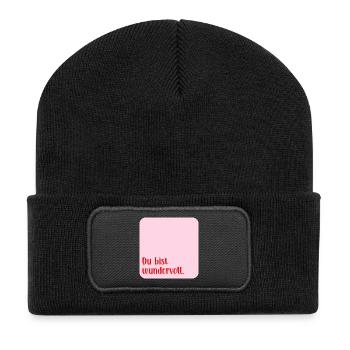 Amour merveilleux - Beanie recyclé à patch - noir - Devant