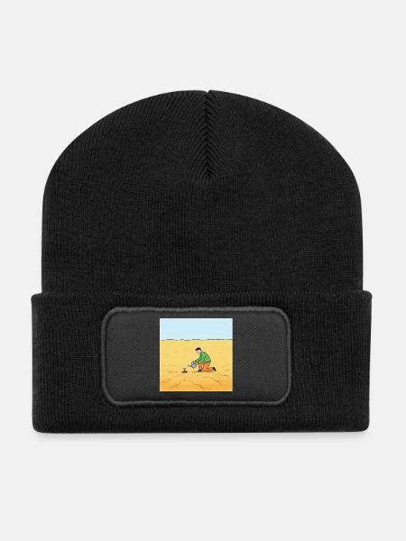 Seed of Hope in the Desert - Recycled Patch Beanie - black