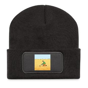 Graine d’espoir en désert - Beanie recyclé à patch - charbon - Devant