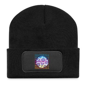 Handball vintage - Beanie recyclé à patch - noir - Devant