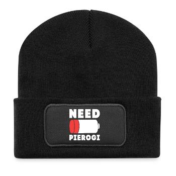 Pologne Polonais Pierogi - Beanie recyclé à patch - noir - Devant