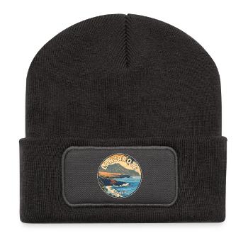 Explorez Lanzarote en Espagne Îles Canaries anciennes - Beanie recyclé à patch - charbon - Devant