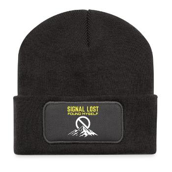 Signal Lost Found MySelf - Recycled Patch Beanie - dark grey - Front