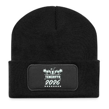 Conception de cocktails de palmiers Tenerife 2026 - Beanie recyclé à patch - noir - Devant