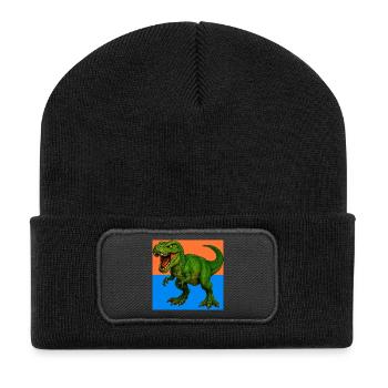 dinosaure - Beanie recyclé à patch - noir - Devant