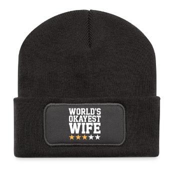 La femme la plus correcte du monde - Beanie recyclé à patch - charbon - Devant