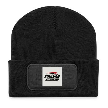 Graphique de l’emblème de Soulvan Racing - Beanie recyclé à patch - noir - Devant