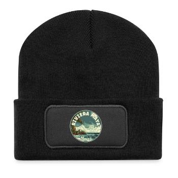 Experience Paradise In Riviera Maya - Mexico - Recycled Patch Beanie - black - Front