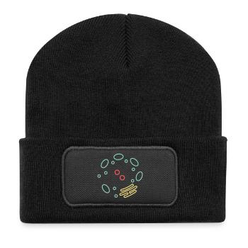 Biologie des organites cellulaires - Beanie recyclé à patch - noir - Devant