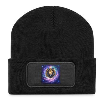 Lion Céleste à la Couronne d’Or - Beanie recyclé à patch - noir - Devant