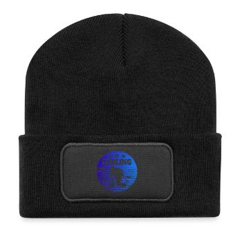 Joueurs de curling Sports d’hiver Curling - Beanie recyclé à patch - noir - Devant