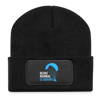 Parapente en parachutisme - Beanie recyclé à patch - noir - Devant