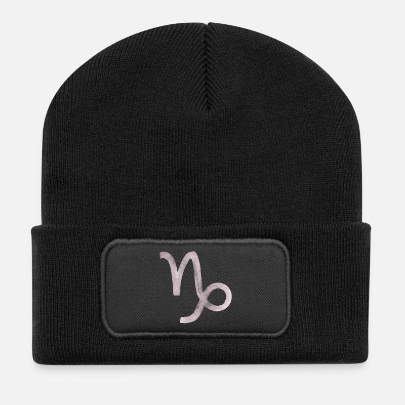 Capricorne - Beanie recyclé à patch - noir