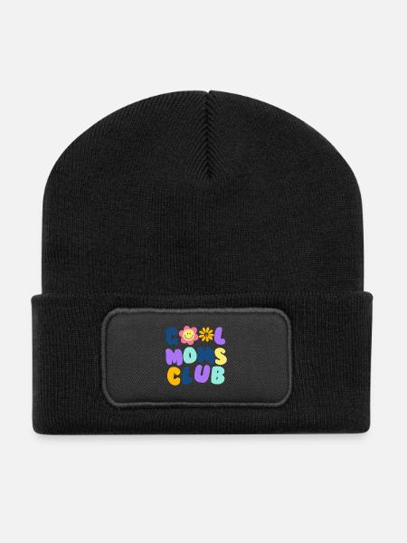 Cool Moms Club No1 - Recycelte Patch Beanie - Schwarz