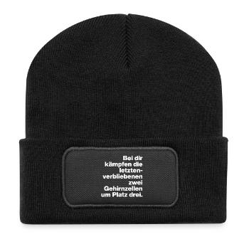 CASSE-TÊTES, SARCASME, DISPUTE MALICIEUSE AVEC TOI - Beanie recyclé à patch - noir - Devant