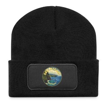 Explorez l’île de São Miguel, Açores, Portugal - Beanie recyclé à patch - noir - Devant