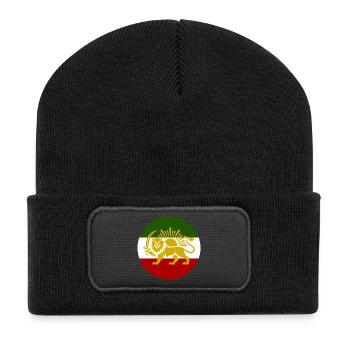 Freies Iran - Recycelte Patch Beanie - Schwarz - Vorne