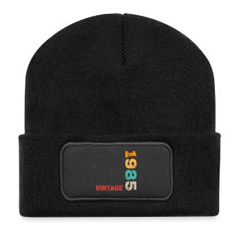 Millésime 1985 - Beanie recyclé à patch - noir - Devant