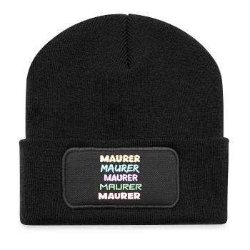 Occupation: Bricklayer - Recycled Patch Beanie - black - Front