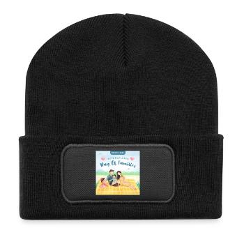 Family First – Heartwarming Family Love Des - Beanie recyclé à patch - noir - Devant