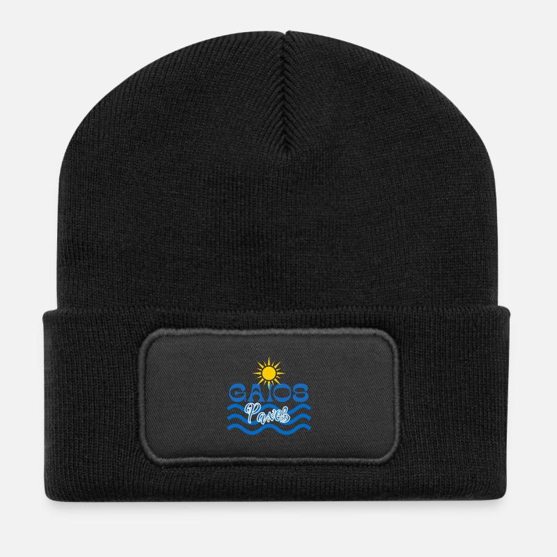 Gaios Paxos Sun and Waves  - Recycled Patch Beanie - black