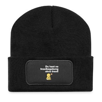 TU AS UN TALENT D’ÎLE SANS ÎLE ! - Beanie recyclé à patch - noir - Devant