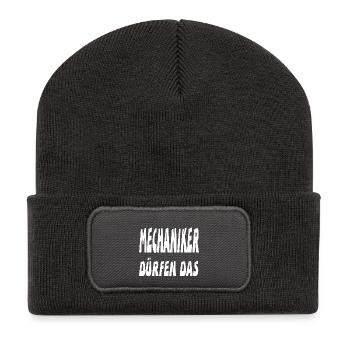 mécanicien - Beanie recyclé à patch - charbon - Devant